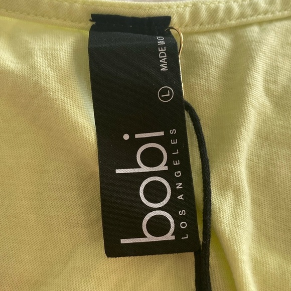 Bobi Smocked Bottom Tank Neon Green Size L - Picture 5 of 6